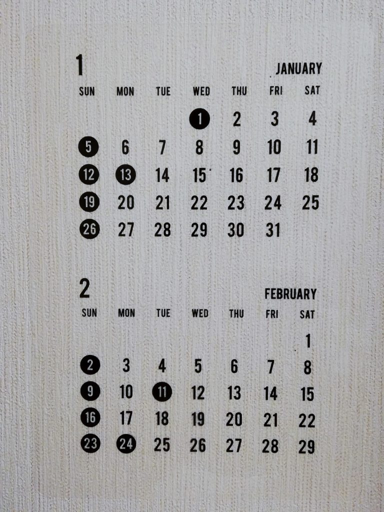 セリアのカレンダー